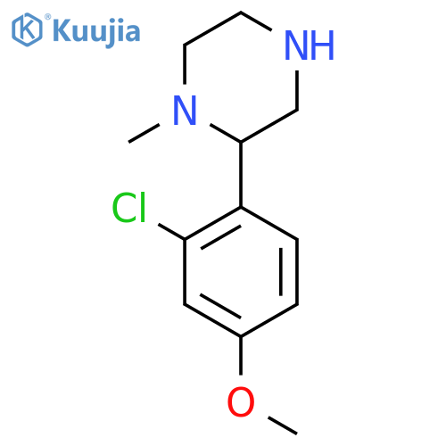 2-(2-chloro-4-methoxyphenyl)-1-methylpiperazine structure