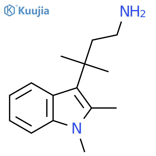 3-(1,2-dimethyl-1H-indol-3-yl)-3-methylbutan-1-amine structure