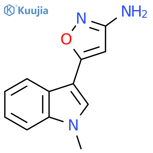 5-(1-methyl-1H-indol-3-yl)-1,2-oxazol-3-amine structure
