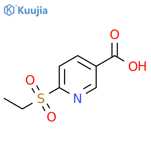 6-(ethanesulfonyl)pyridine-3-carboxylic acid structure