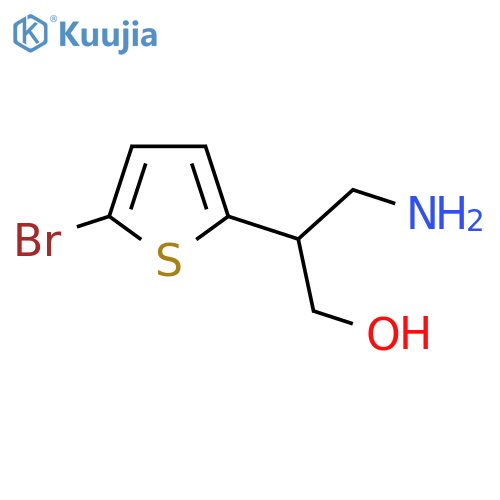 3-Amino-2-(5-bromothiophen-2-yl)propan-1-ol structure