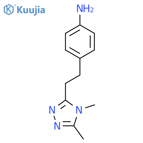 4-2-(dimethyl-4H-1,2,4-triazol-3-yl)ethylaniline structure