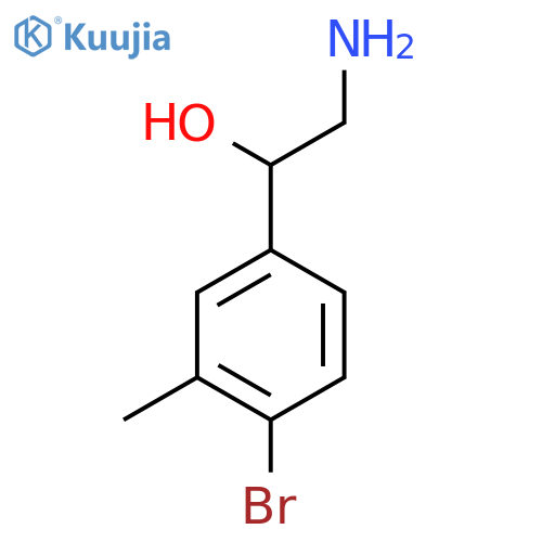 2-amino-1-(4-bromo-3-methylphenyl)ethan-1-ol structure