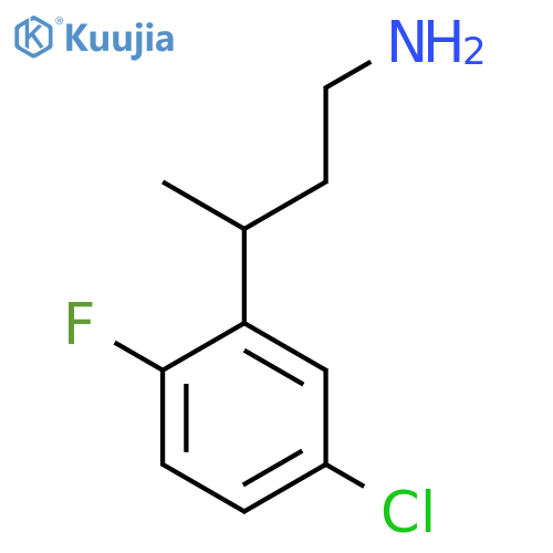 3-(5-chloro-2-fluorophenyl)butan-1-amine structure