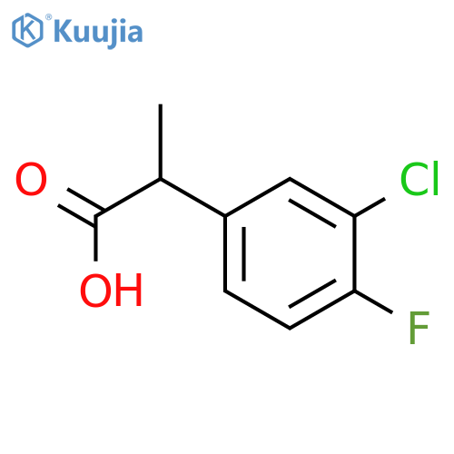 2-(3-chloro-4-fluorophenyl)propanoic acid structure