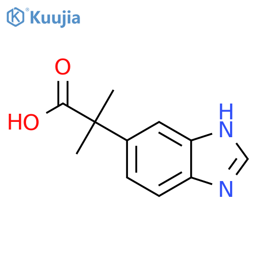 2-(1H-1,3-benzodiazol-5-yl)-2-methylpropanoic acid structure