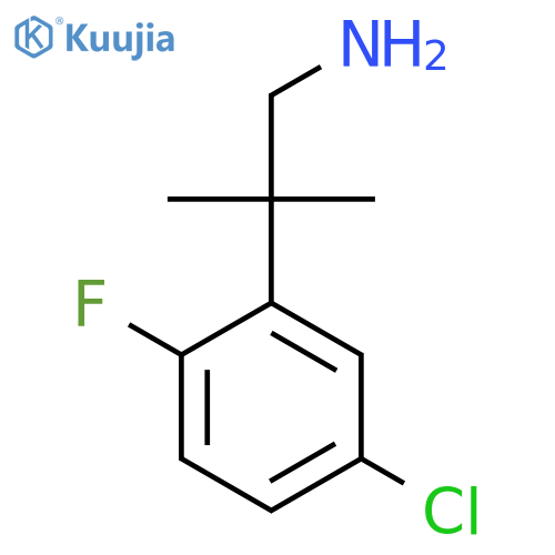 2-(5-chloro-2-fluorophenyl)-2-methylpropan-1-amine structure