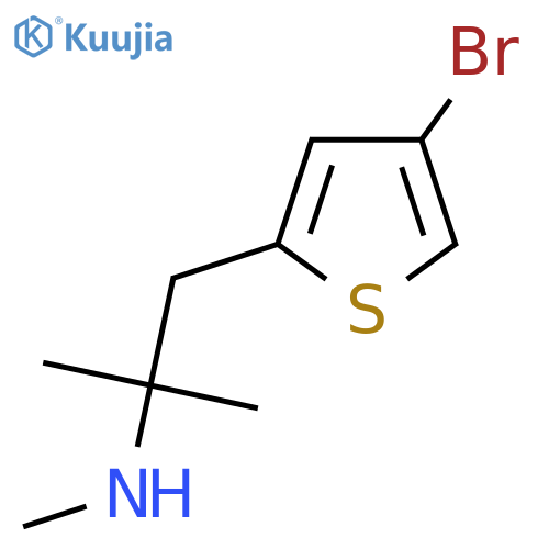 1-(4-bromothiophen-2-yl)-2-methylpropan-2-yl(methyl)amine structure