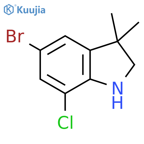 1H-Indole, 5-bromo-7-chloro-2,3-dihydro-3,3-dimethyl- structure
