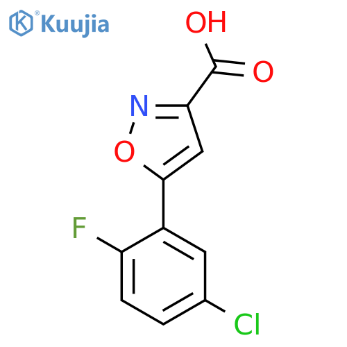 5-(5-chloro-2-fluorophenyl)-1,2-oxazole-3-carboxylic acid structure