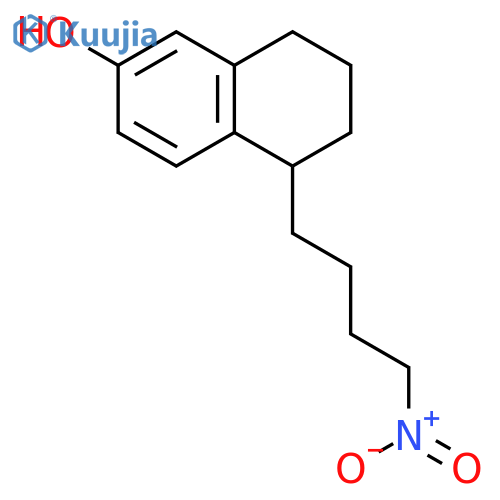 2-Naphthalenol, 5,6,7,8-tetrahydro-5-(4-nitrobutyl)- structure