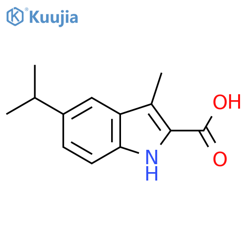 3-methyl-5-(propan-2-yl)-1H-indole-2-carboxylic acid structure