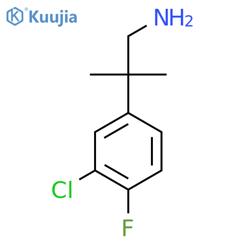2-(3-chloro-4-fluorophenyl)-2-methylpropan-1-amine structure