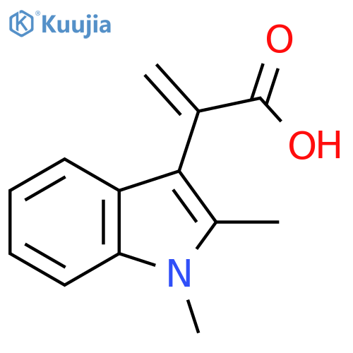 2-(1,2-dimethyl-1H-indol-3-yl)prop-2-enoic acid structure