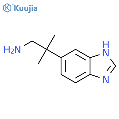 2-(1H-1,3-benzodiazol-5-yl)-2-methylpropan-1-amine structure
