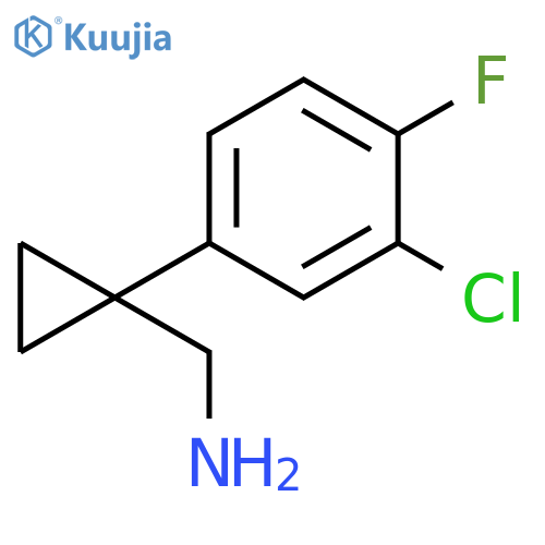 1-(3-chloro-4-fluorophenyl)cyclopropylmethanamine structure
