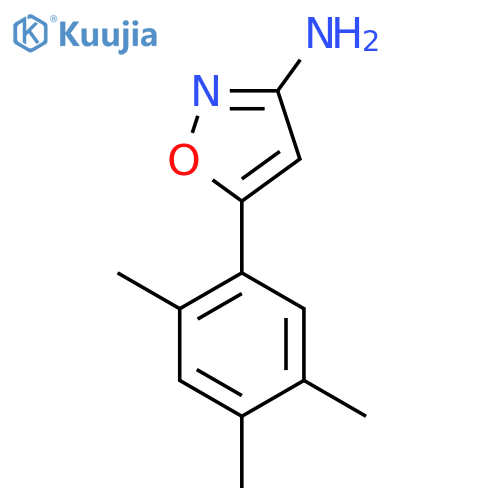 5-(2,4,5-trimethylphenyl)-1,2-oxazol-3-amine structure