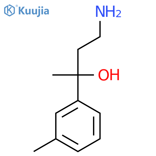 4-Amino-2-(3-methylphenyl)butan-2-ol structure