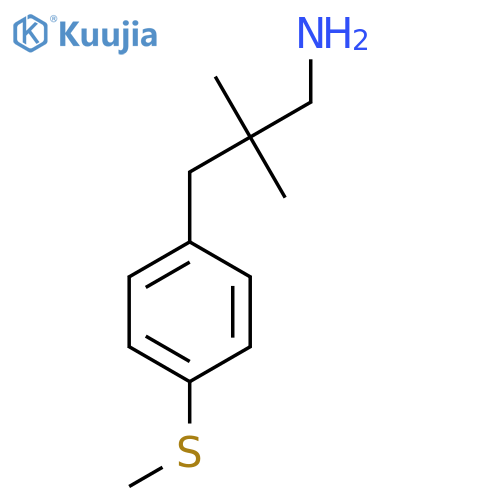 2,2-dimethyl-3-4-(methylsulfanyl)phenylpropan-1-amine structure