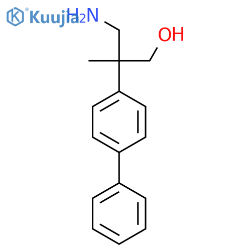 3-amino-2-methyl-2-(4-phenylphenyl)propan-1-ol structure