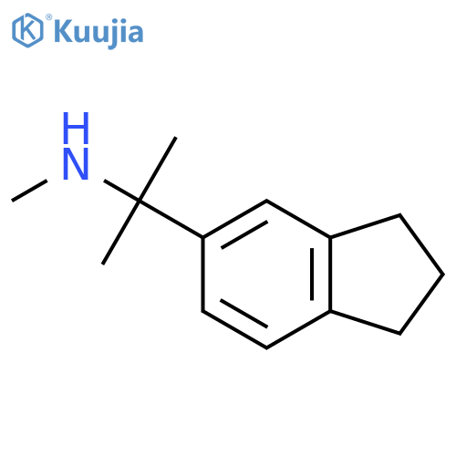 2-(2,3-dihydro-1H-inden-5-yl)propan-2-yl(methyl)amine structure