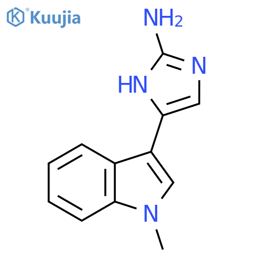 5-(1-methyl-1H-indol-3-yl)-1H-imidazol-2-amine structure