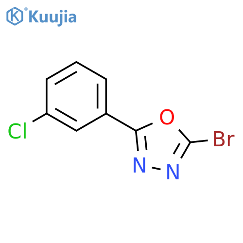 2-bromo-5-(3-chlorophenyl)-1,3,4-oxadiazole structure