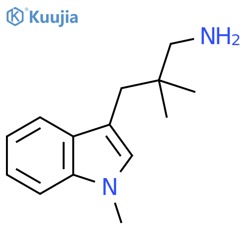 2,2-dimethyl-3-(1-methyl-1H-indol-3-yl)propan-1-amine structure