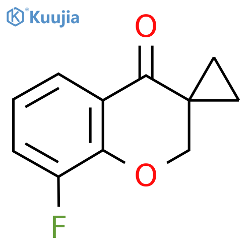 8-fluoro-2,4-dihydrospiro1-benzopyran-3,1'-cyclopropane-4-one structure