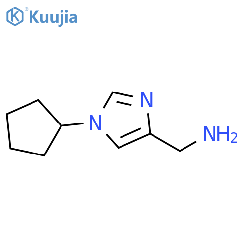 1H-Imidazole-4-methanamine, 1-cyclopentyl- structure
