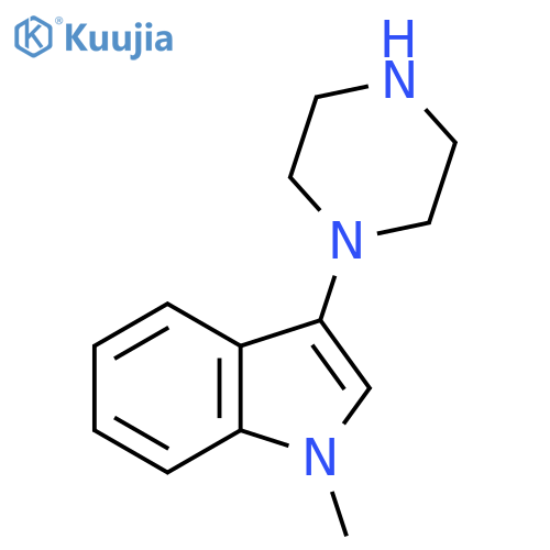 1-methyl-3-(piperazin-1-yl)-1H-indole structure