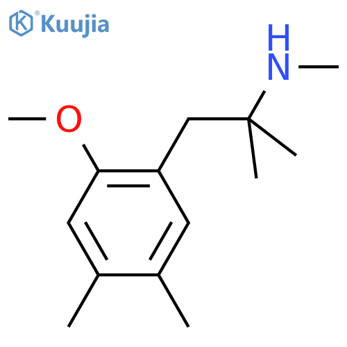 1-(2-methoxy-4,5-dimethylphenyl)-2-methylpropan-2-yl(methyl)amine structure