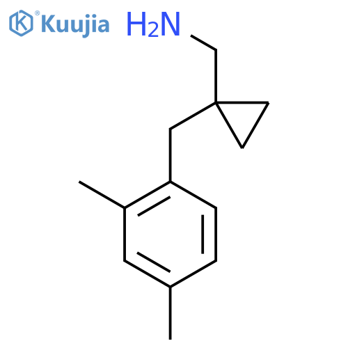 {1-(2,4-dimethylphenyl)methylcyclopropyl}methanamine structure