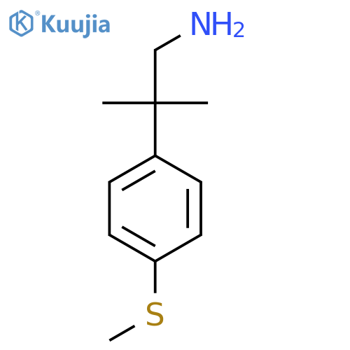 2-methyl-2-4-(methylsulfanyl)phenylpropan-1-amine structure
