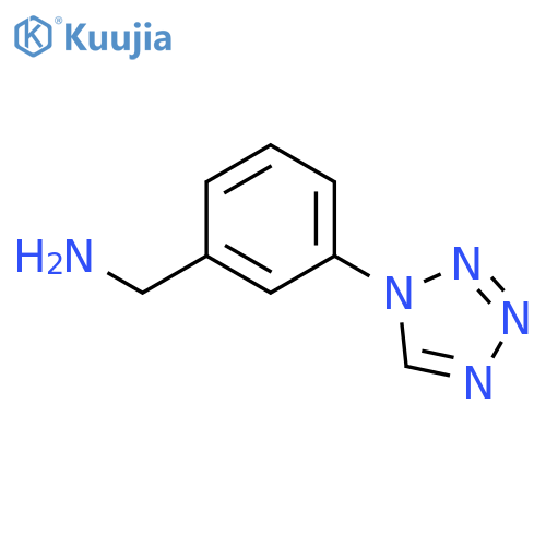 3-(1H-1,2,3,4-tetrazol-1-yl)phenylmethanamine structure