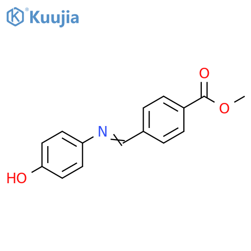 Benzoic acid, 4-[[(4-hydroxyphenyl)imino]methyl]-, methyl ester structure