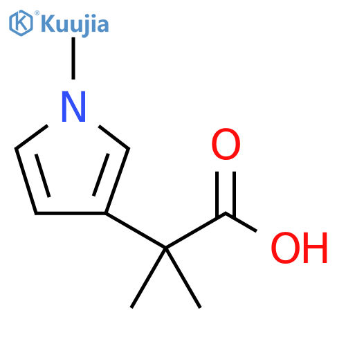 2-methyl-2-(1-methyl-1H-pyrrol-3-yl)propanoic acid structure