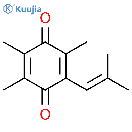 2,5-Cyclohexadiene-1,4-dione, 2,3,5-trimethyl-6-(2-methyl-1-propenyl)- structure