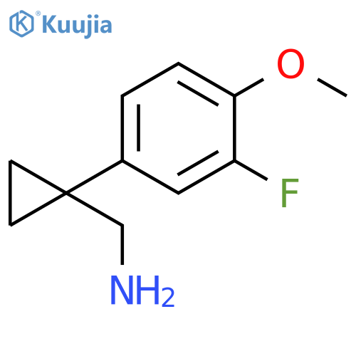 1-(3-fluoro-4-methoxyphenyl)cyclopropylmethanamine structure