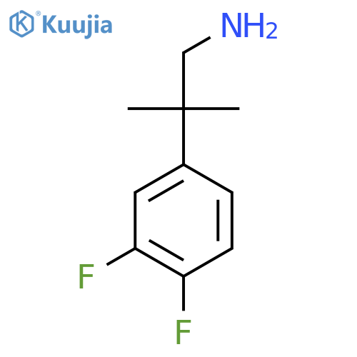 2-(3,4-difluorophenyl)-2-methylpropan-1-amine structure