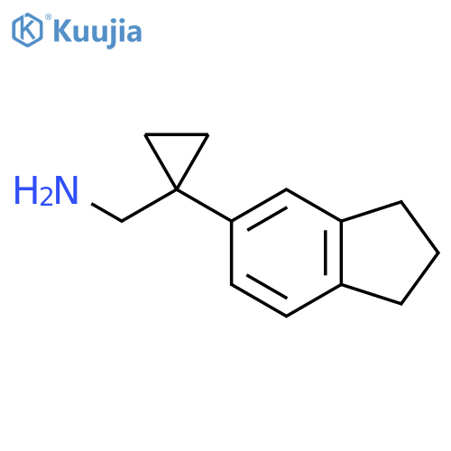 1-(2,3-dihydro-1H-inden-5-yl)cyclopropylmethanamine structure