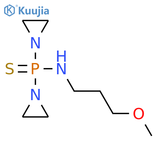 P,P-bis(aziridin-1-yl)-N-(3-methoxypropyl)phosphinothioic amide structure