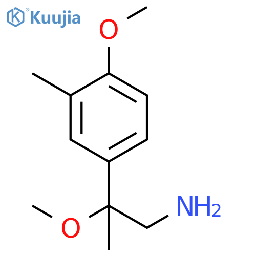 2-methoxy-2-(4-methoxy-3-methylphenyl)propan-1-amine structure