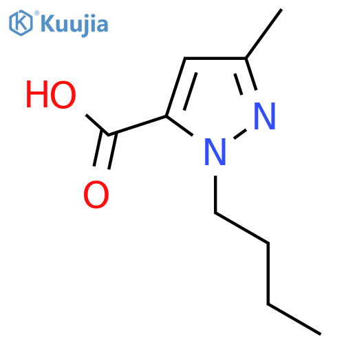 1-Butyl-3-methyl-1h-pyrazole-5-carboxylic acid structure