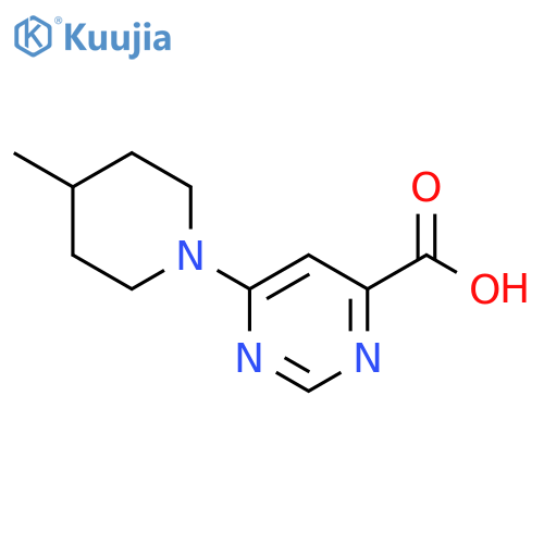 6-(4-methylpiperidin-1-yl)pyrimidine-4-carboxylic acid structure