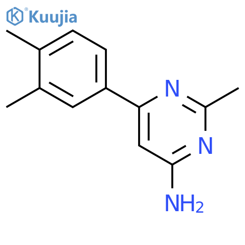 6-(3,4-dimethylphenyl)-2-methylpyrimidin-4-amine structure