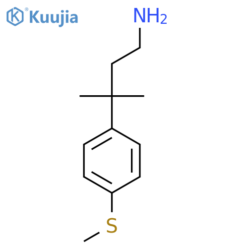 3-methyl-3-4-(methylsulfanyl)phenylbutan-1-amine structure