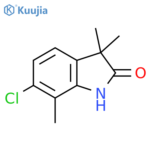 6-Chloro-3,3,7-trimethyl-2,3-dihydro-1H-indol-2-one structure