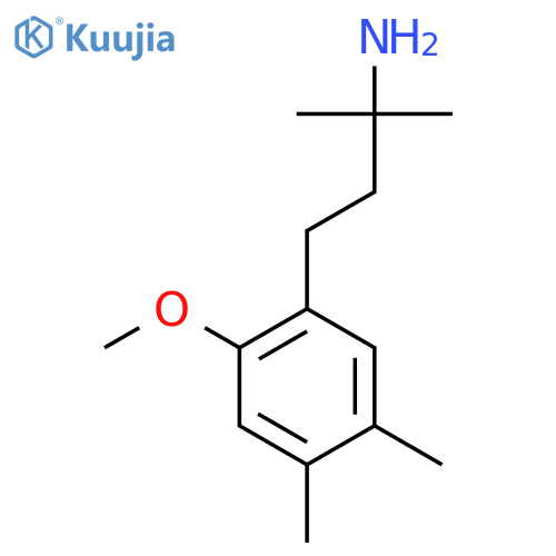4-(2-methoxy-4,5-dimethylphenyl)-2-methylbutan-2-amine structure