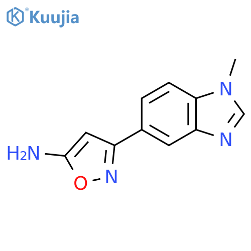 3-(1-methyl-1H-1,3-benzodiazol-5-yl)-1,2-oxazol-5-amine structure